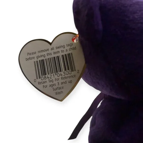 Princess Diana Beanie Baby | Ty Princess Bear 1997 PE Pellets |Collectible Plush - Picture 10 of 12